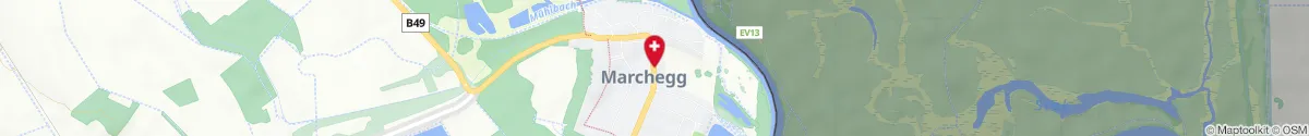 Kartendarstellung des Standorts für Apotheke Marchegg in 2293 Marchegg